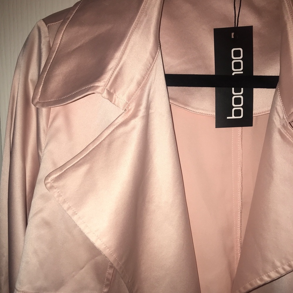 Pink Satin Trench Coat NWT